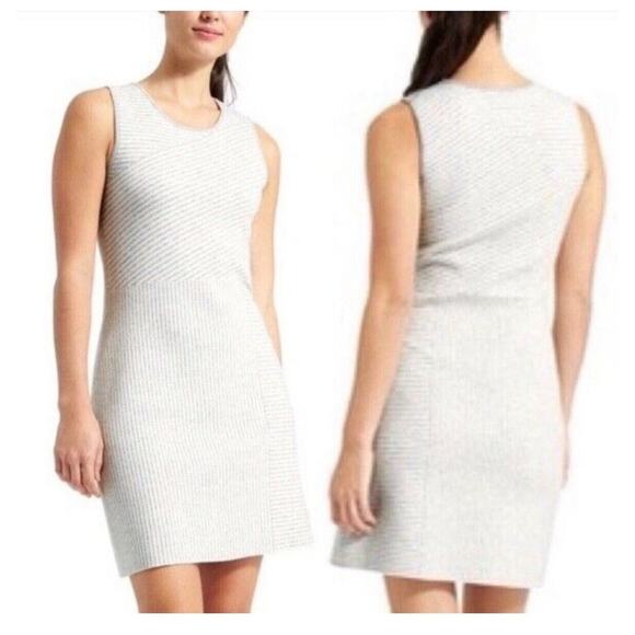 Athleta Gray Striped Mini Dress - Picture 2 of 6